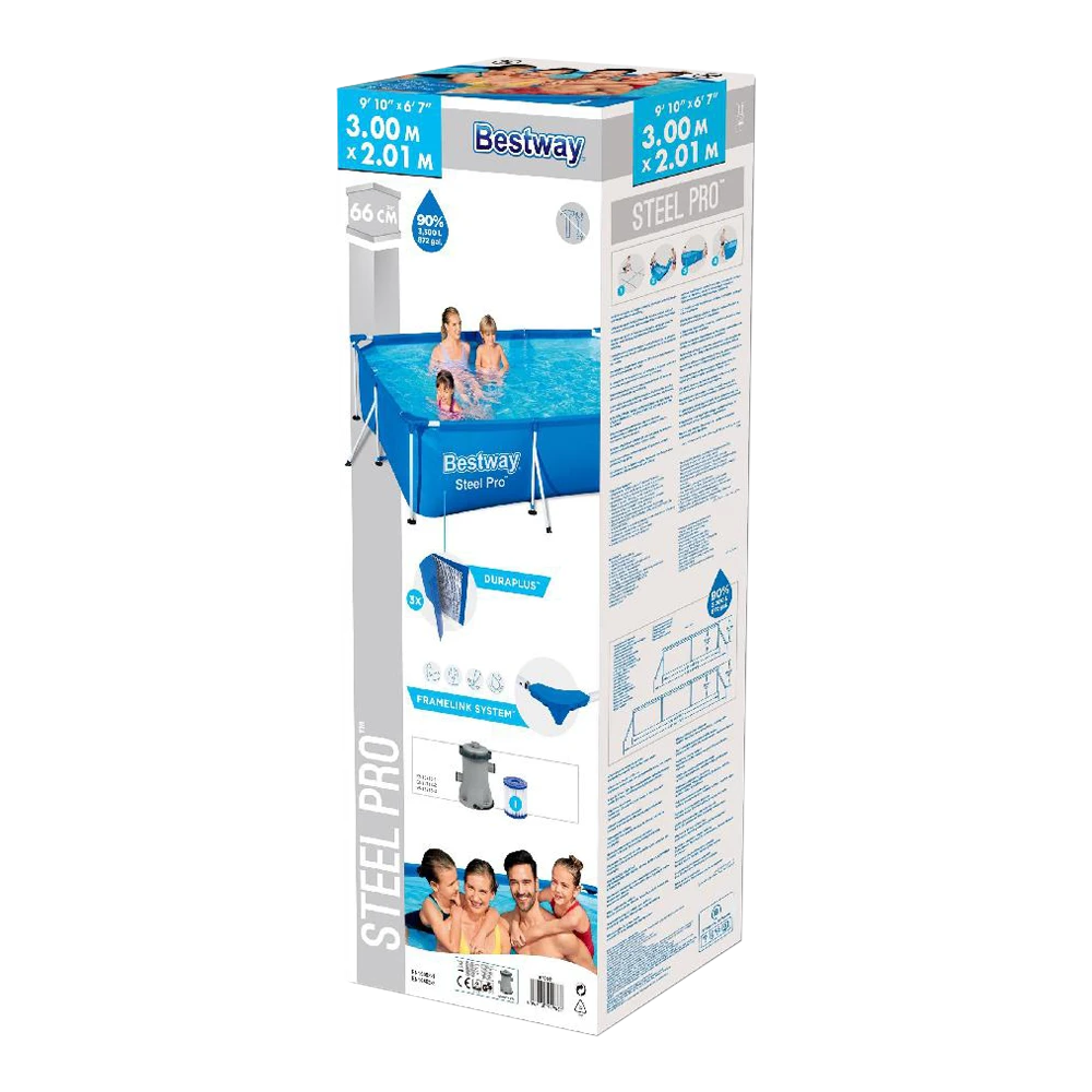 Bestway Zwembad Steel Pro Set - Rechthoek - 300x211x81cm 4 Bestway Zwembad Steel Pro Set - Rechthoek - 300x211x81cm - Image 2