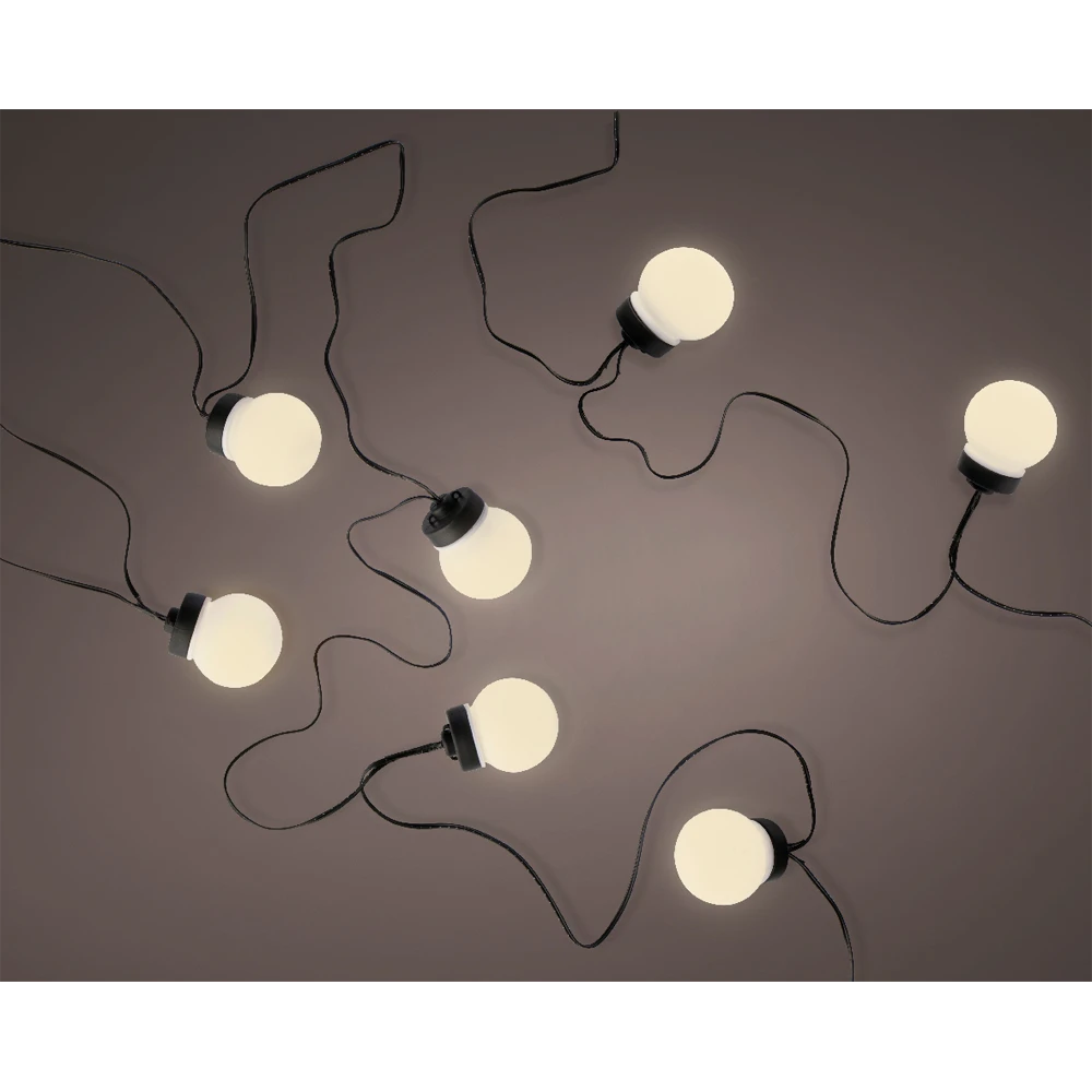 Lumineo Budget Feestverlichting Lichtsnoer - Bolvorm - 950cm - 20 LEDS - Warm Wit 4 Lumineo Budget Feestverlichting Lichtsnoer - Bolvorm - 950cm - 20 LEDS - Warm Wit - Image 2