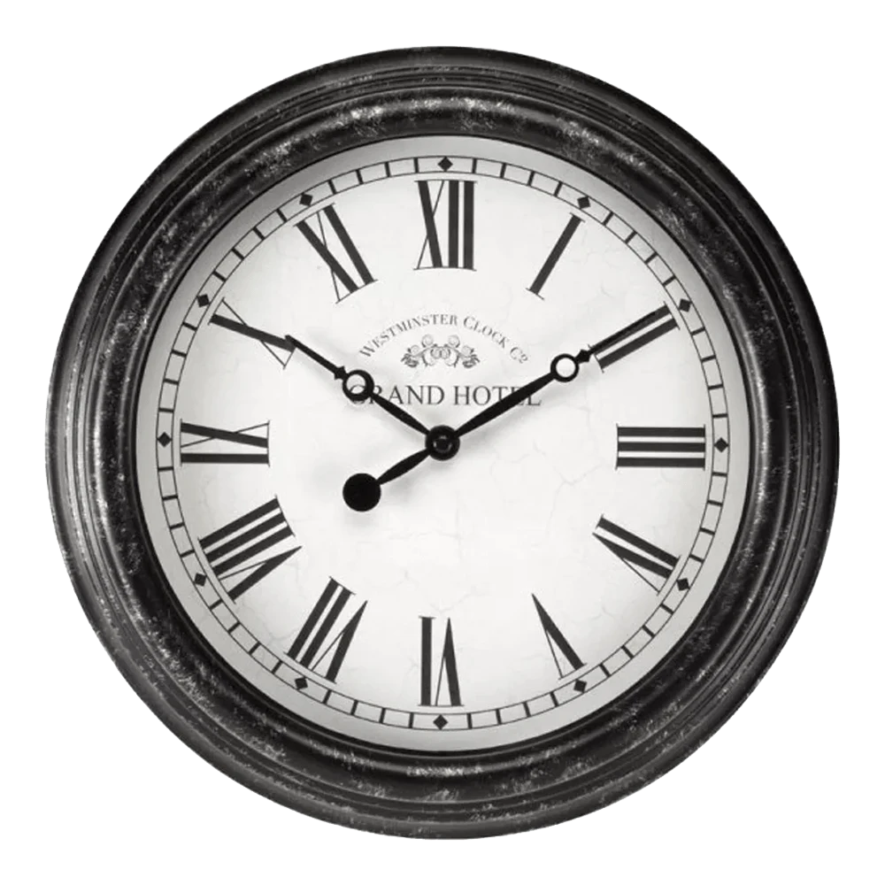 Buitenklok Biarritz - 30cm - Zwart 3 Buitenklok Biarritz - 30cm - Zwart