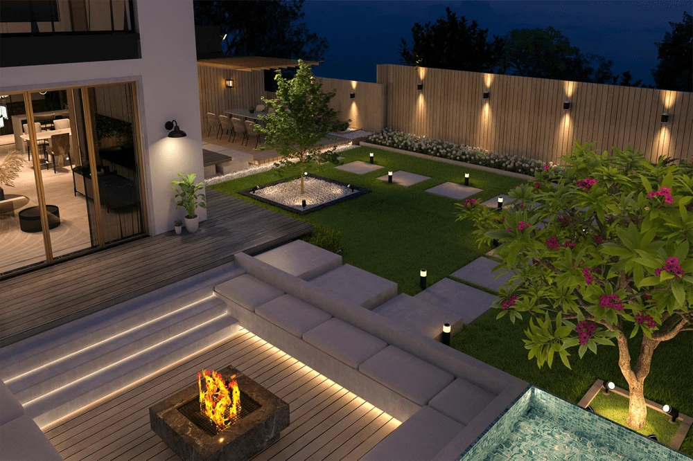 Calex Smart Outdoor Wandlamp Up & Down Light RGB CCT - 2x4W 2x380lm 6 Calex Smart Outdoor Wandlamp Up & Down Light RGB CCT - 2x4W 2x380lm - Image 4