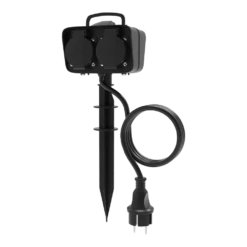 Calex Tuincontactdoos Met Grondspies En 1.4m Snoer - 4 Stopcontacten