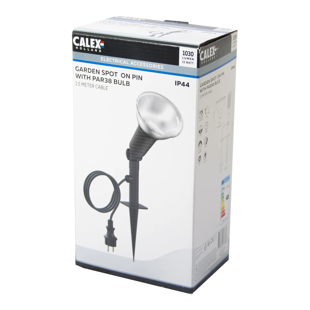 Calex Tuinspot Op Spies Compleet Met 1.5m Kabel En Par38 LED Lamp - 15W - E27 - 3000K 4 Calex Tuinspot Op Spies Compleet Met 1.5m Kabel En Par38 LED Lamp - 15W - E27 - 3000K - Image 2