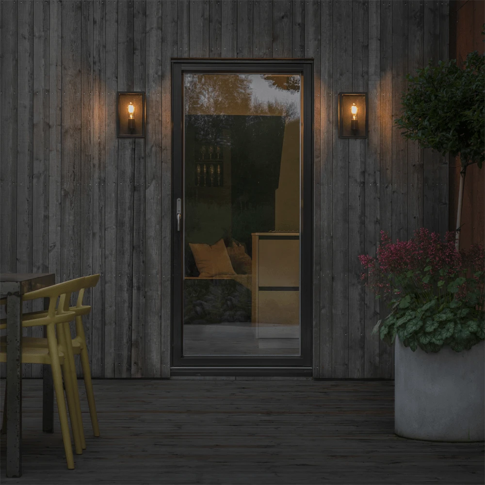 Konstsmide Carpi 230V Wandlamp Flush E27, 12x28cm, Transparant Glas, Max 60W - Image 3