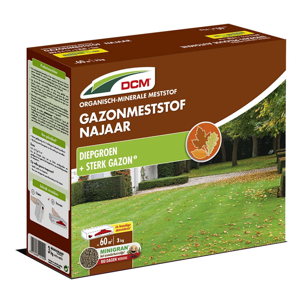 DCM Gazonmeststof Najaar - 3kg - Gazonmeststof 3 DCM Gazonmeststof Najaar - 3kg - Gazonmeststof