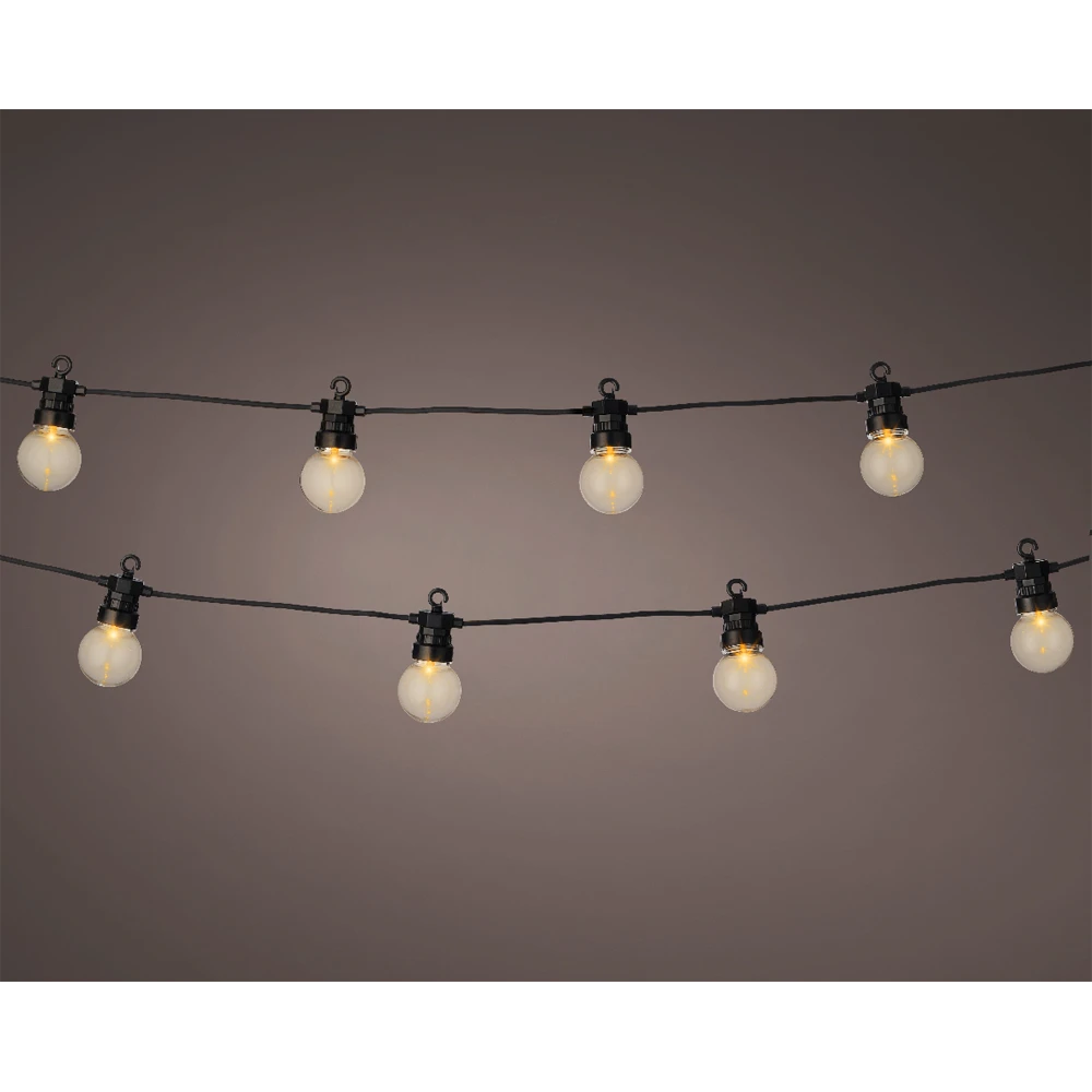 Lumineo Feestverlichting Lichtsnoer - Bolvorm - 950cm - 20 LEDS - Klassiek Warm 4 Lumineo Feestverlichting Lichtsnoer - Bolvorm - 950cm - 20 LEDS - Klassiek Warm - Image 2