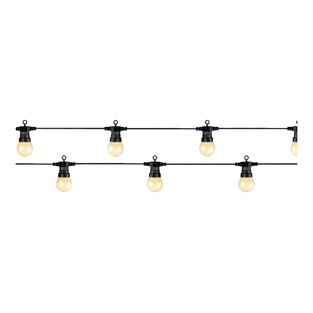 Lumineo Feestverlichting Lichtsnoer - Bolvorm- 950cm - 20 LEDS - Warm Wit 6 Lumineo Feestverlichting Lichtsnoer - Bolvorm- 950cm - 20 LEDS - Warm Wit - Image 4