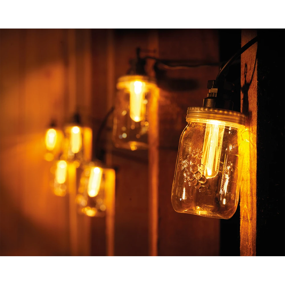 Lumineo Feestverlichting Lichtsnoer Weckpotjes - 950cm - 20 LEDS - Klassiek Warm - Image 3
