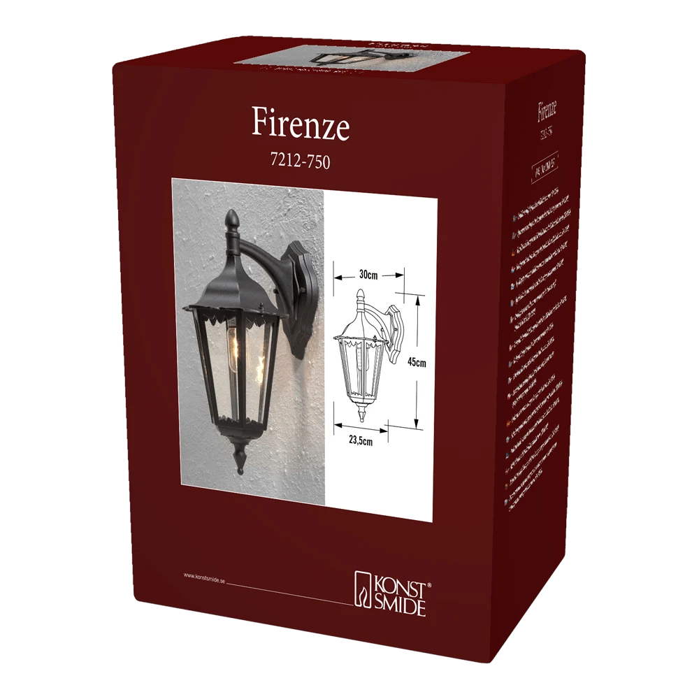 Konstsmide Firenze 230V Wandlamp Neerwaarts 48cm, E27 Max 1x 100W 5 Konstsmide Firenze 230V Wandlamp Neerwaarts 48cm, E27 Max 1x 100W - Image 3