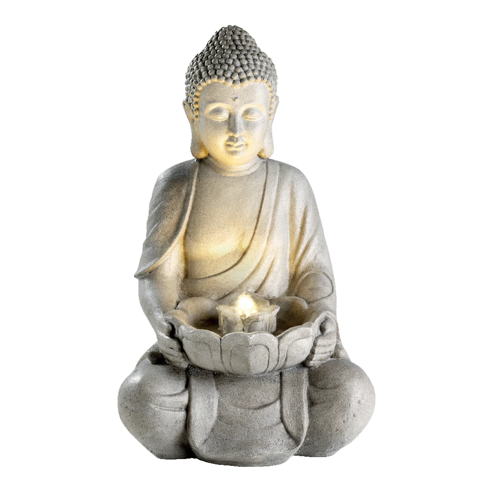Lumineo Fontein Boeddha Led - Groot - 34x42x71cm 3 Lumineo Fontein Boeddha Led - Groot - 34x42x71cm