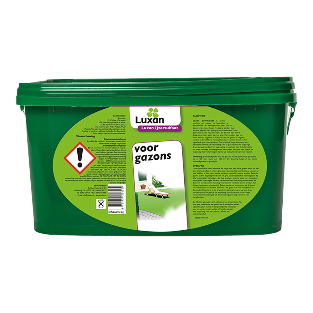 Luxan IJzersulfaat 5kg - Onkruid En Aanslag 3 Luxan IJzersulfaat 5kg - Onkruid En Aanslag
