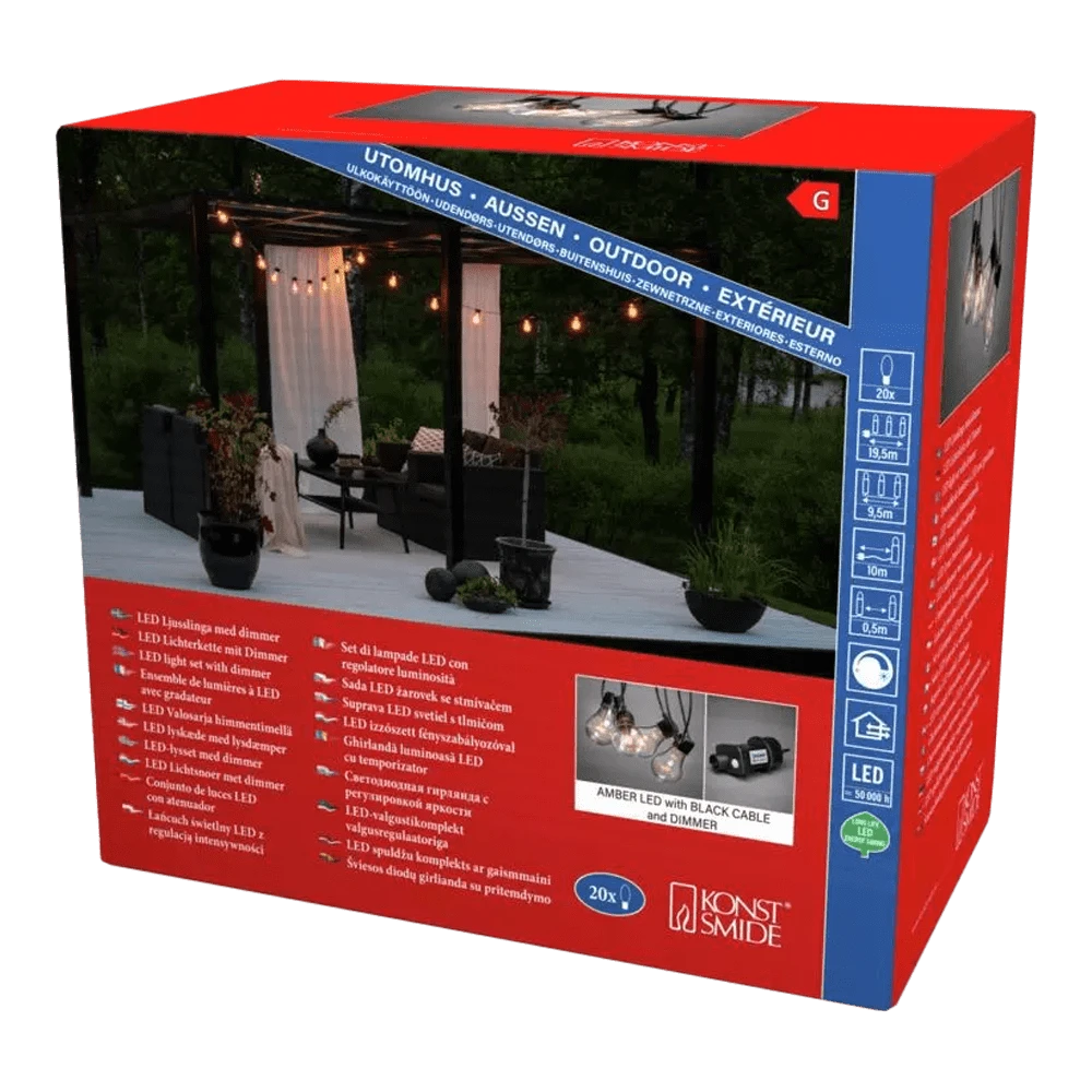 Partylight/Lichtsnoer Feestverlichting LED Dimbaar - 9.5m 20 LED's - Konstsmide - Image 5