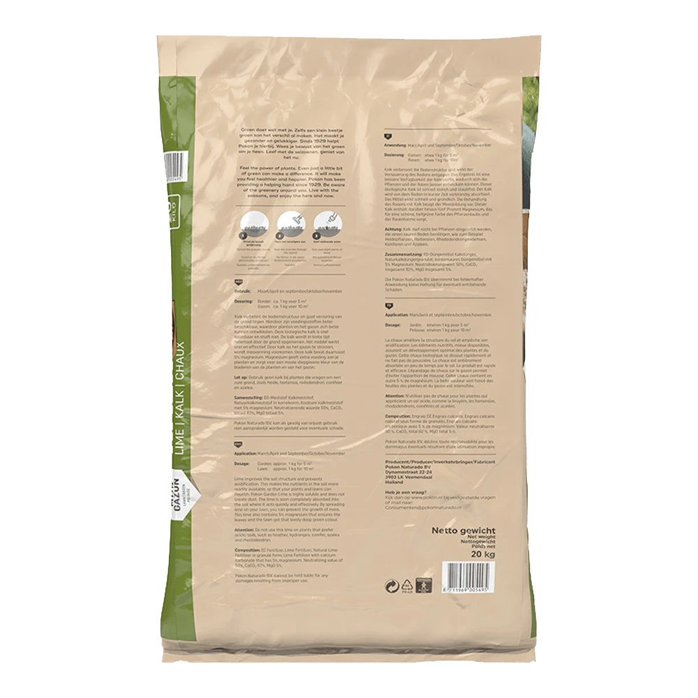 Pokon Bio Kalk 20kg Voor 200mu00b2 - Gazonkalk 4 Pokon Bio Kalk 20kg Voor 200mu00b2 - Gazonkalk - Image 2