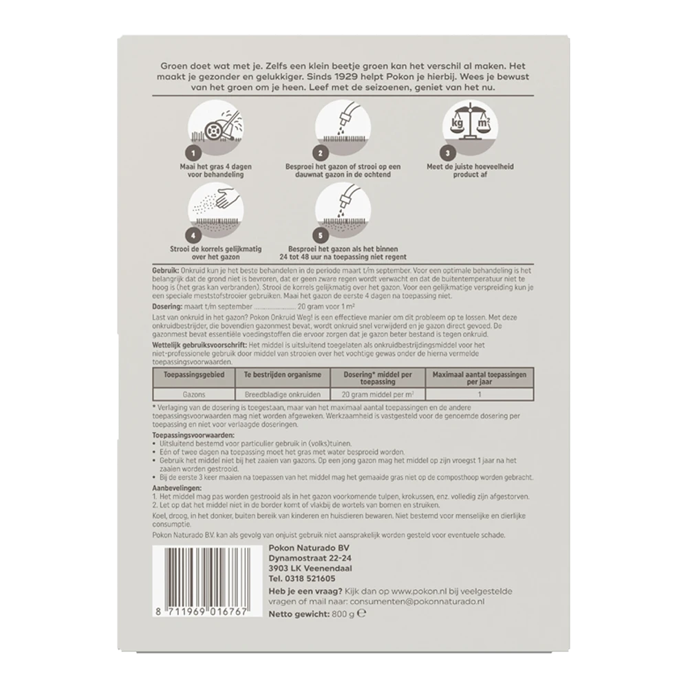 Pokon Onkruid Weg! 800gr Voor 40mu00b2 - Onkruid En Aanslag - Image 2