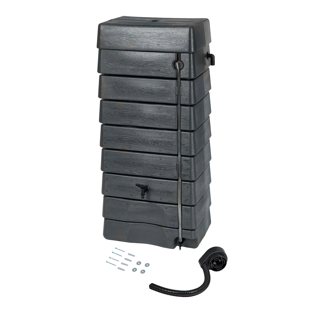 Regentank 276L Kunststof - Antraciet - H135x60x40cm - Nature 3 Regentank 276L Kunststof - Antraciet - H135x60x40cm - Nature