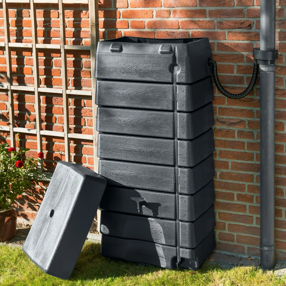 Regentank 276L Kunststof - Antraciet - H135x60x40cm - Nature 6 Regentank 276L Kunststof - Antraciet - H135x60x40cm - Nature - Image 4