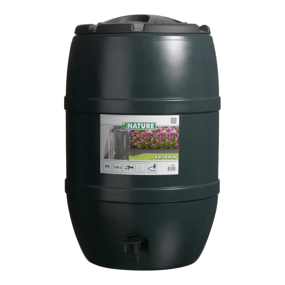 Regenton 120L Kunststof - Groen - H81xu00d850cm - Nature 4 Regenton 120L Kunststof - Groen - H81xu00d850cm - Nature - Image 2
