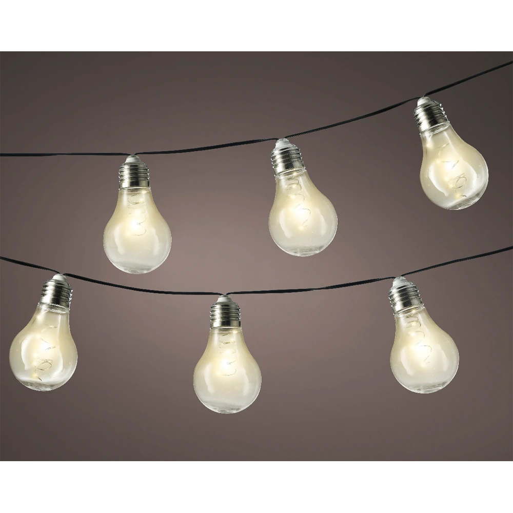 Lumineo Solar Feestverlichting Lichtsnoer - 450cm - 50 LED Lampen - Warm Wit - Image 2