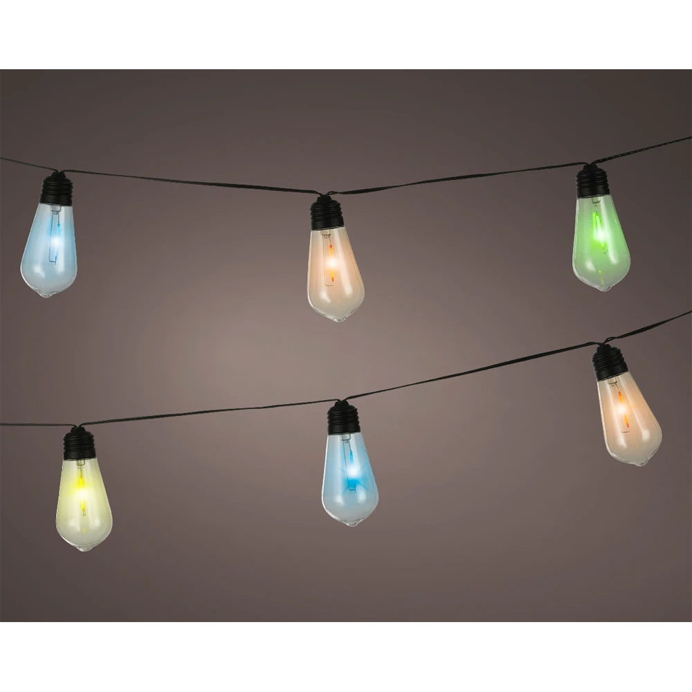 Lumineo Solar Feestverlichting Lichtsnoer - Flashing Effect - 180cm - 10 LEDS - Multi 4 Lumineo Solar Feestverlichting Lichtsnoer - Flashing Effect - 180cm - 10 LEDS - Multi - Image 2