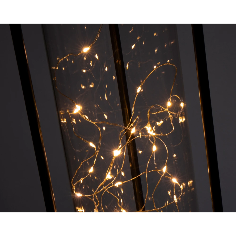 Lumineo Solar Lantaarn - LED - D15 X H42cm - Zwart 6 Lumineo Solar Lantaarn - LED - D15 X H42cm - Zwart - Image 4