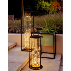 Lumineo Solar Lantaarn - LED - D20 X H79cm - Zwart -uinbenodigdheden Verkoop 2024 solar lantaarn led d20 x h79cm zwart solar 4 3