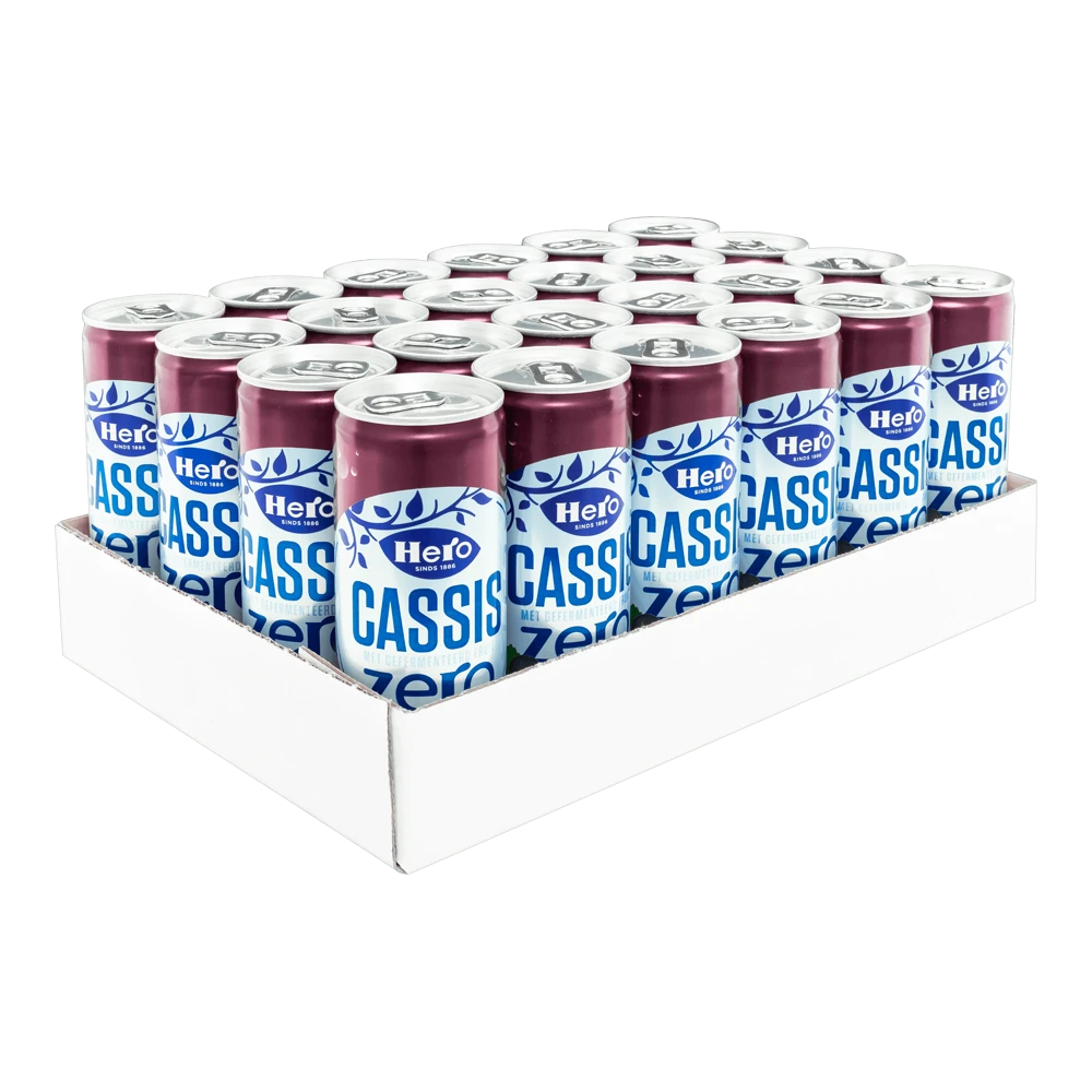 Tray Hero Cassis Zero - 24st - FrisdrankVoordeel 3 Tray Hero Cassis Zero - 24st - FrisdrankVoordeel