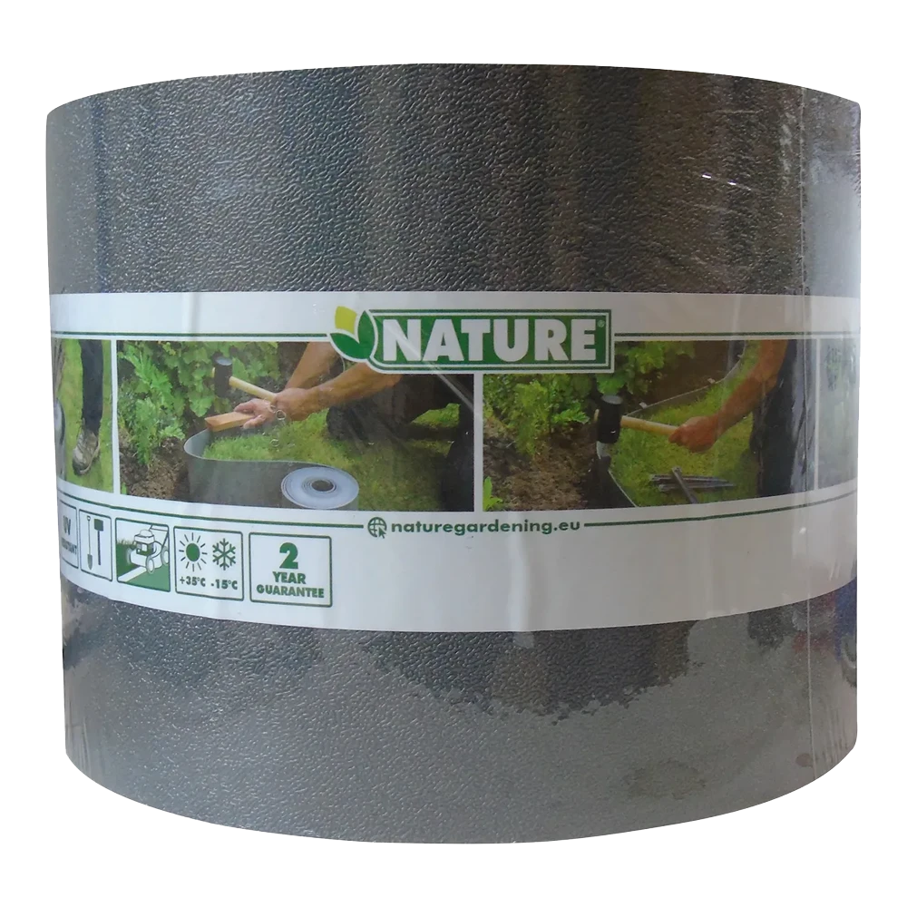 Tuinborderrand PE Grijs 3mm - 10x0,15m - Nature 6 Tuinborderrand PE Grijs 3mm - 10x0,15m - Nature - Image 4