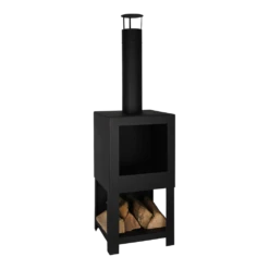 Tuinhaard Met Houtopslag - Fancy Flames -uinbenodigdheden Verkoop 2024 tuinhaard met houtopslag fancy flames 3