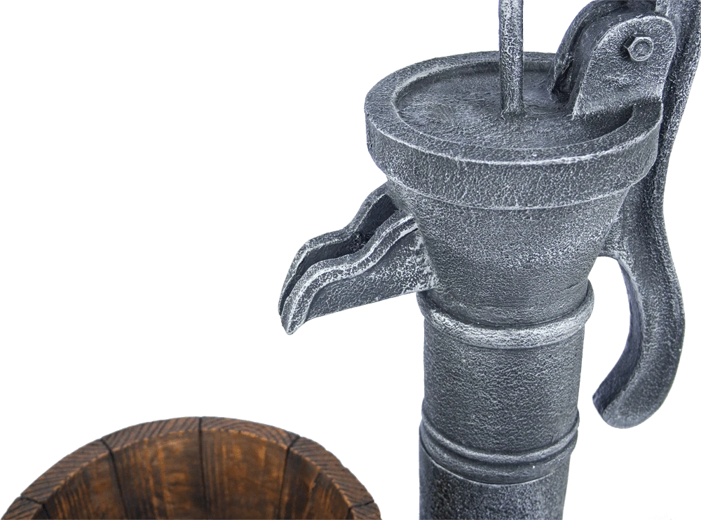 Waterornament Pomp Met Vaten - 74cm Hoog - Polystone 4 Waterornament Pomp Met Vaten - 74cm Hoog - Polystone - Image 2